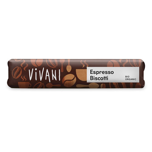 Baton z mlecznej czekolady z nadzieniem espresso i kawałkami wafli 40 g - Vivani (EKO)