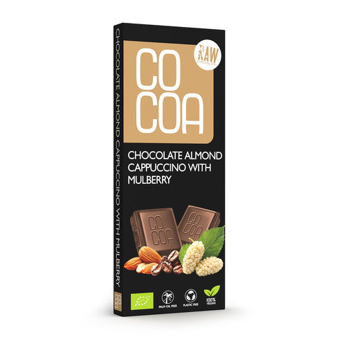 Czekolada cappuccino migdałowe z morwą 40 g - Cocoa (EKO)