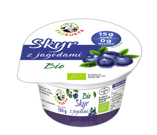 Jogurt skyr typu islandzkiego z jagodami 150 g - Eko Łukta (EKO)