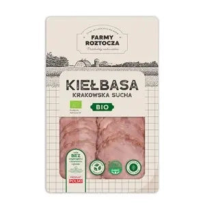 Kiełbasa krakowska sucha plastry 80 g - Farmy Roztocza (EKO)