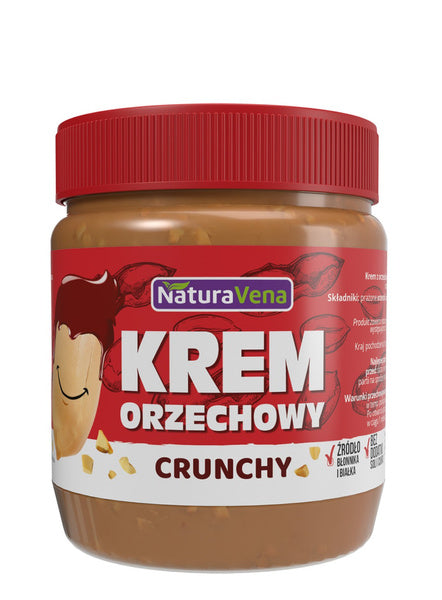 Krem orzechowy crunchy 100 % bez dodatku soli i cukru 340 g - Naturavena