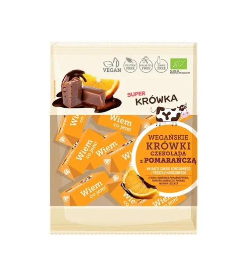Krówki czekolada z pomarańczą bezmleczne bezglutenowe 150 g - Me Gusto (EKO)