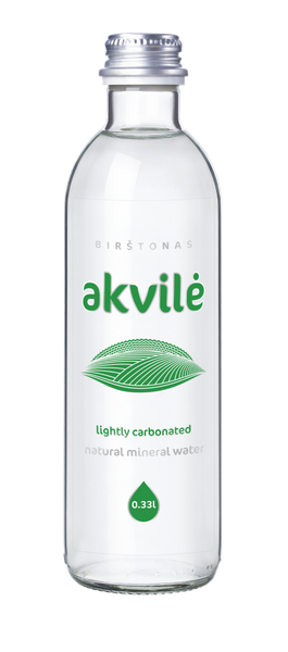 Naturalna woda mineralna lekko gazowana 330 ml - Akvile