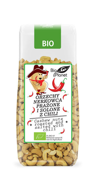 Orzechy nerkowca prażone i solone z chili 100 g - Bio Planet (EKO)