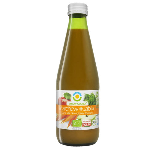 Sok jabłkowo marchwiowy NFC bezglutenowy 300 ml - Bio Food (EKO)