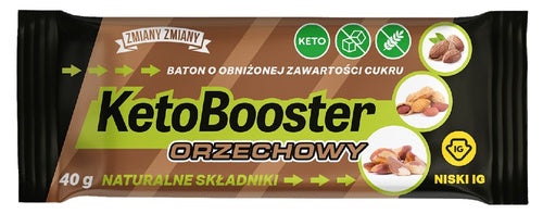 Baton orzechowy KETO booster bezglutenowy 40 g - Zmiany Zmiany
