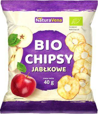 Chipsy jabłkowe bezglutenowe 40 g - Naturavena (EKO)