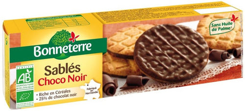 Ciastka oblane gorzką czekoladą 120 g - Bonneterre (EKO)