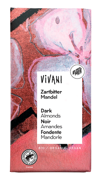 Czekolada gorzka z migdałami 100 g - Vivani (EKO)