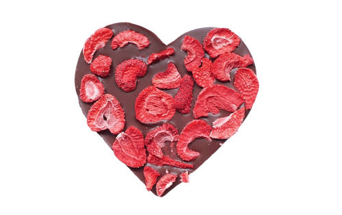 Czekolada mleczna z truskawkami w kształcie serca bez dodatku cukrów bezglutenowa 80 g - Santini