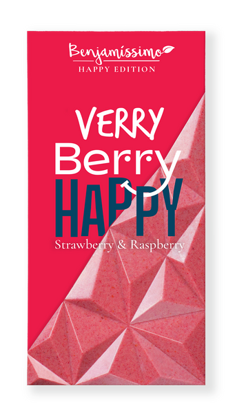 Czekolada wegańska truskawkowo malinowa bezglutenowa 60 g - Benjamissimo (EKO)