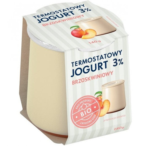 Jogurt brzoskwiniowy termostatowy 3 % 140 g - Yömleko (EKO)