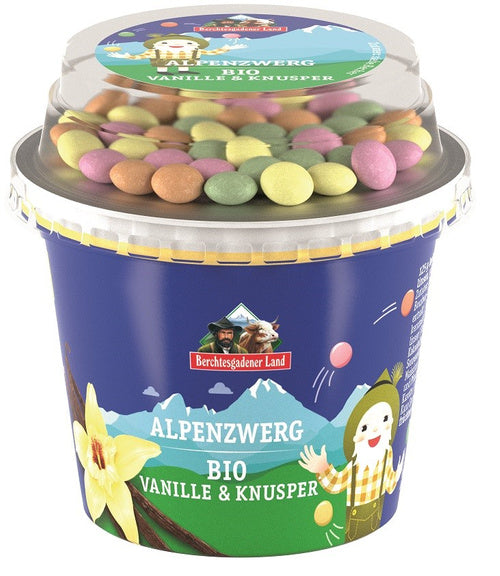 Jogurt waniliowy z kolorowymi drażetkami czekoladowymi 137 g - Berchtesgadener Land (EKO)