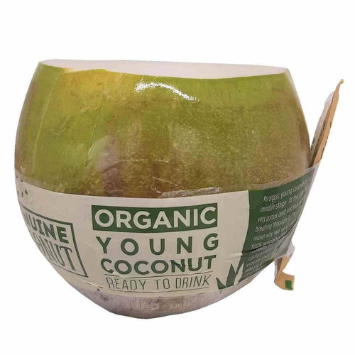 Kokos młody ze słomką (ok. 0,8 kg) - Genuine Coconut (EKO)