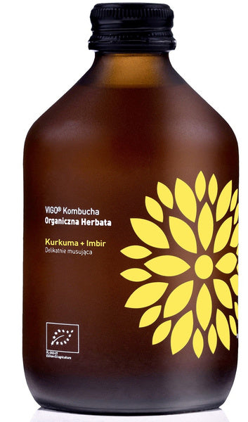 Kombucha z kurkumą i imbirem bezglutenowa 330 ml - Vigo (EKO)