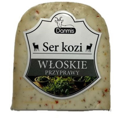 Kozi ser dojrzewający z włoskimi przyprawami 200 g kostka - Danmis