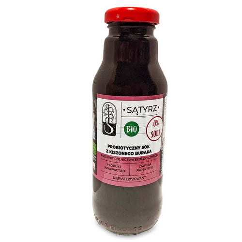 Probiotyczny sok z kiszonego buraka bez soli 300 ml - Sątyrz (EKO)