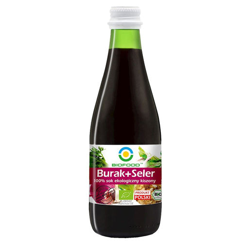 Sok z buraków i selerów kiszonych NFC bezglutenowy 300 ml - Bio Food (EKO)