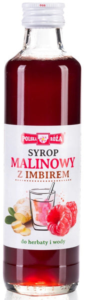 Syrop malinowy z imbirem 250 ml - Polska Róża