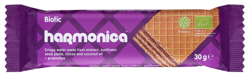Wafelek z samopszy z kremem mleczno kakaowym z probiotykami 30 g - Harmonica (EKO)